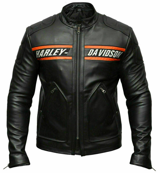 JACKETHUB Passing Link Leder-Bikerweste Für Herren – Harley-Davidson Style, Road Warrior Look