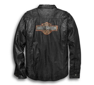 Men's Leather Shirt Jacket