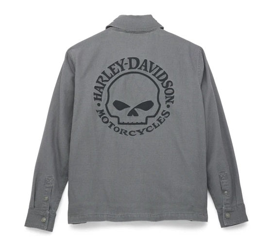 Men's Willie G Skull Casual Jacket - blackened pearl