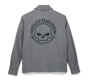 Men's Willie G Skull Casual Jacket - blackened pearl