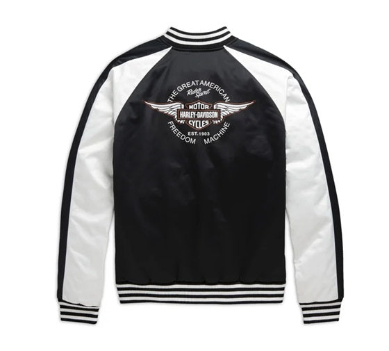 Men's Colorblock Winged Logo Bomber Jacket