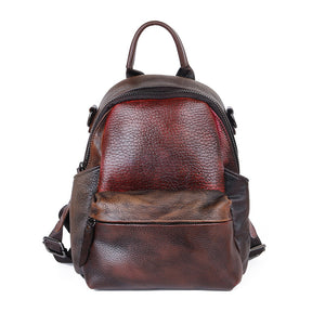 Zee Leather New backpack color contrast is hand rubbing bag