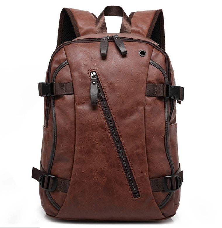 Zee Leather - New Men's Backpack Fashion Style Leather Middle School Bag Men's Bag