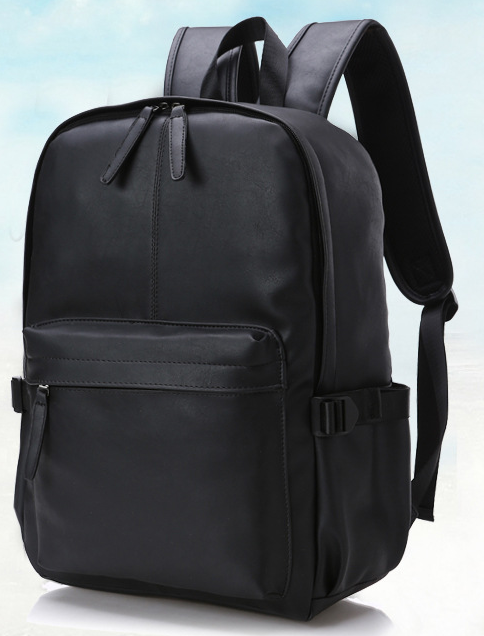 Zee Leather - New Men's Shoulder Bag Black Leather Backpack Bag student Chaonan low-cost explosion models on behalf of
