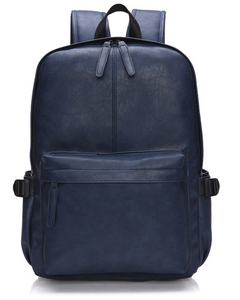 Zee Leather - New Men's Shoulder Bag Black Leather Backpack Bag student Chaonan low-cost explosion models on behalf of