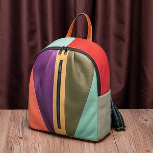 Zee Leather - Women'S Bags, Leather Stitching, Color Backpack, Casual Leather Handbags, New Style