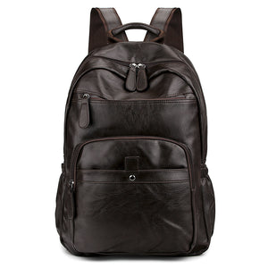 Zee Leather - New Bag Simulation Leather Backpack, Soft Leather Large-Capacity Fashion Backpack Backpack, Casual Simple One Shoulder