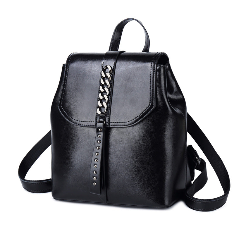 Zee Leather - Leather Backpack Women Car Stitching Fashion Leather Casual Backpack Women Travel Backpack