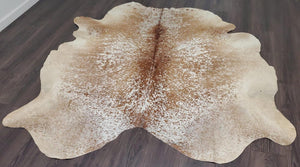 Premium Quality Real Tricolor Cowhide Rug Leather/ Cow Skin Area Rug Hair on Leather Hide 6 ft X 6 ft - 36 x 36 sq.ft Approx. (Tricolor 17)