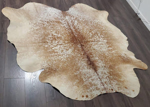 Premium Quality Real Tricolor Cowhide Rug Leather/ Cow Skin Area Rug Hair on Leather Hide 6 ft X 6 ft - 36 x 36 sq.ft Approx. (Tricolor 17)
