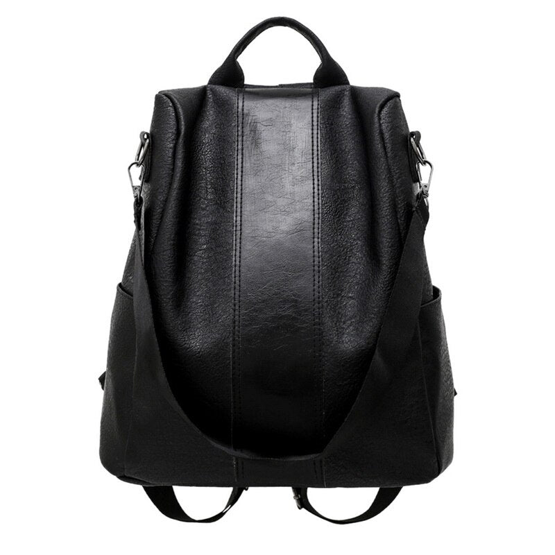 Zee Leather - Zipper Lady School bag Anti Theft Backpacks Waterproof Shoulder Bag