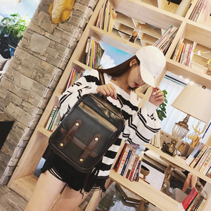 Zee Leather - Vintage British shoulder bag female New Wild soft leather simple college wind large capacity student bag