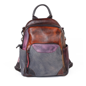 Zee Leather New backpack color contrast is hand rubbing bag