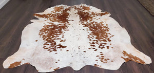 Premium Quality Real Tricolor Cowhide Rug Leather/ Cow Skin Area Rug Hair on Leather Hide 6 ft X 6 ft - 36 x 36 sq.ft Approx. (Tricolor 24)