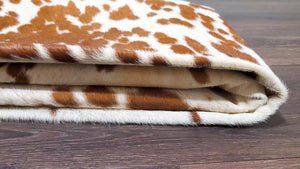 Premium Quality Real Tricolor Cowhide Rug Leather/ Cow Skin Area Rug Hair on Leather Hide 6 ft X 6 ft - 36 x 36 sq.ft Approx. (Tricolor 24)