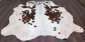 Premium Quality Real Tricolor Cowhide Rug Leather/ Cow Skin Area Rug Hair on Leather Hide 6 ft X 6 ft - 36 x 36 sq.ft Approx. (Tricolor 27)