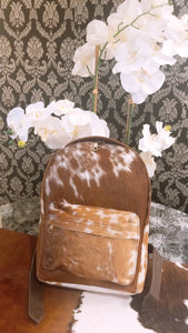Zee Leather Natural Cowhide Backpack | 100% Real Hair On Cowhide Leather Backpack | Cowhide Shoulder Bag | Hair on Leather Backpack