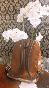 Zee Leather Natural Cowhide Backpack | 100% Real Hair On Cowhide Leather Backpack | Cowhide Shoulder Bag | Hair on Leather Backpack