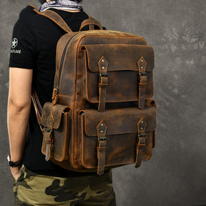 Zee Leather - Crazy Horse Cowhide Leather Backpack