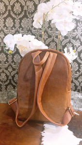 Zee Leather Natural Cowhide Backpack | 100% Real Hair On Cowhide Leather Backpack | Cowhide Shoulder Bag | Hair on Leather Backpack