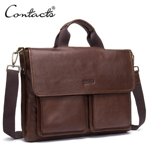 Zee Leather - Men's business briefcase leisure single shoulder bag handbag handbag