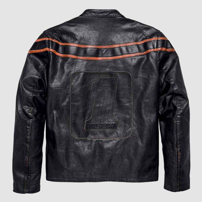 Harley Davidson Men's Double Ton Slim Fit Leather Jacket