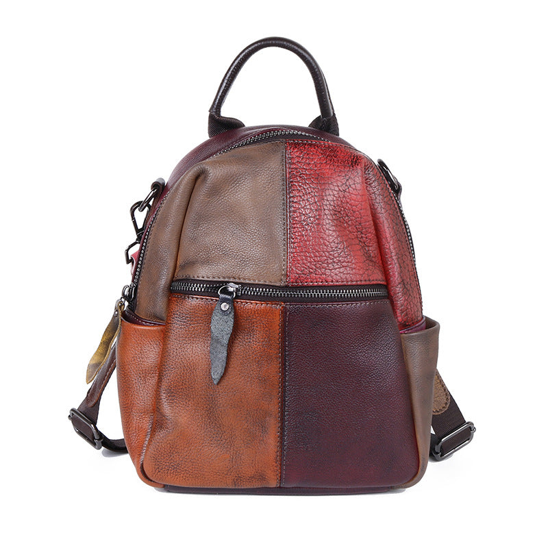 Zee Leather New backpack color contrast is hand rubbing bag