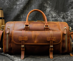 Zee Leather - Retro Crazy Horse Leather Men's Travel Bag