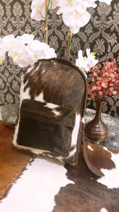 Zee Leather Natural Cowhide Backpack | 100% Real Hair On Cowhide Leather Backpack | Cowhide Shoulder Bag | Hair on Leather Backpack