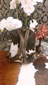 Zee Leather Natural Cowhide Backpack | 100% Real Hair On Cowhide Leather Backpack | Cowhide Shoulder Bag | Hair on Leather Backpack