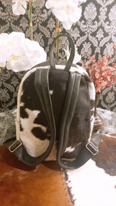 Zee Leather Natural Cowhide Backpack | 100% Real Hair On Cowhide Leather Backpack | Cowhide Shoulder Bag | Hair on Leather Backpack