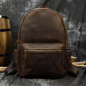Zee Leather - Leather men's backpack leather travel backpack