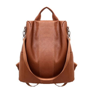 Zee Leather - Zipper Lady School bag Anti Theft Backpacks Waterproof Shoulder Bag