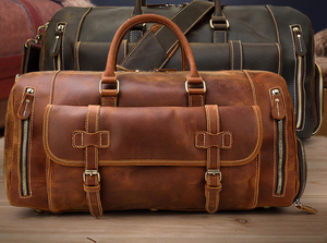Zee Leather - Retro Crazy Horse Leather Men's Travel Bag