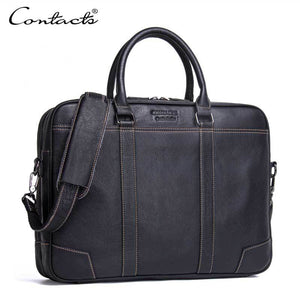 Zee Leather - Men's business briefcase leather shoulder bag for a portable bag