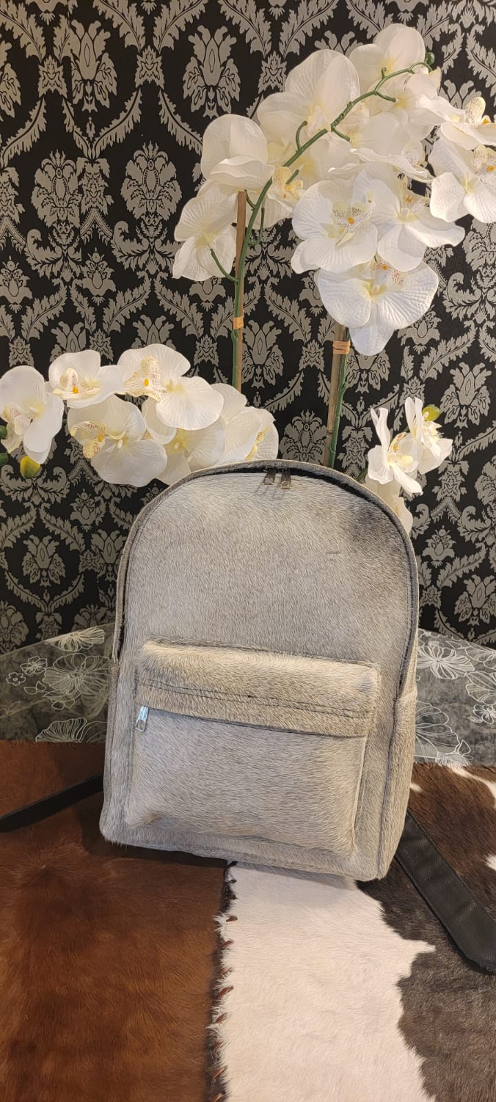 Zee Leather Natural Cowhide Backpack | 100% Real Hair On Cowhide Leather Backpack | Cowhide Shoulder Bag | Hair on Leather Backpack