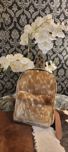 Zee Leather Natural Cowhide Backpack | 100% Real Hair On Cowhide Leather Backpack | Cowhide Shoulder Bag | Hair on Leather Backpack