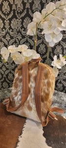 Zee Leather Natural Cowhide Backpack | 100% Real Hair On Cowhide Leather Backpack | Cowhide Shoulder Bag | Hair on Leather Backpack