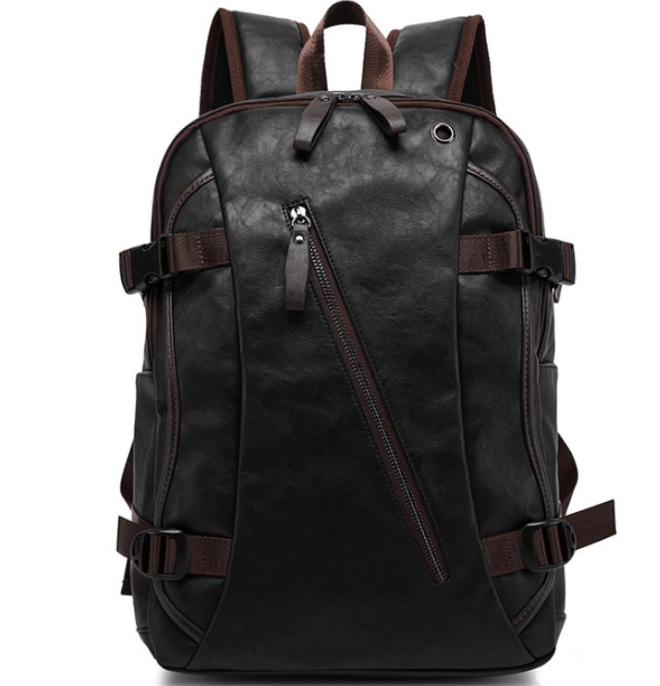Zee Leather - New Men's Backpack Fashion Style Leather Middle School Bag Men's Bag