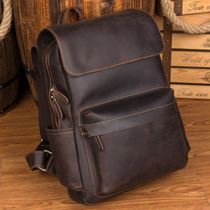 Zee Leather - Crazy Horse Men backpack Leather cowhide leather luggage