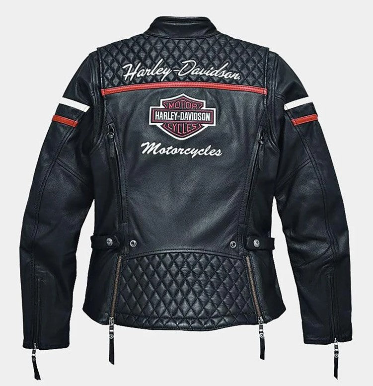 H-D Miss Enthusiast Triple Vent Women's Leather Jacket