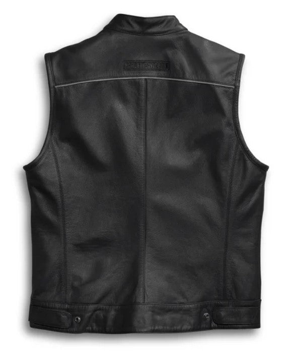 Harley Davidson Men's Foster Reflective Leather Vest