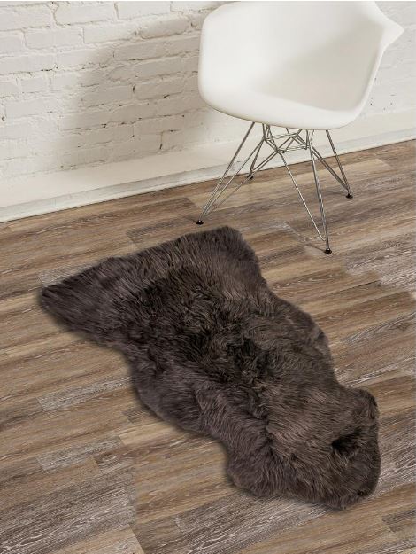 New Genuine Sheepskin Rug, Thick Soft Luxurious Wool, Fur Area, Fluffy Thick Carpet, Decorative Rug, Approximately 2x3 ft (Chocolate)