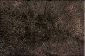 New Genuine Sheepskin Rug, Thick Soft Luxurious Wool, Fur Area, Fluffy Thick Carpet, Decorative Rug, Approximately 2x3 ft (Chocolate)