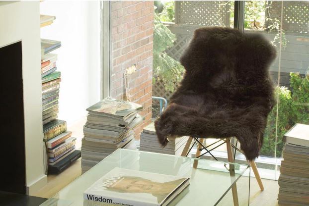 New Genuine Sheepskin Rug, Thick Soft Luxurious Wool, Fur Area, Fluffy Thick Carpet, Decorative Rug, Approximately 2x3 ft (Chocolate)