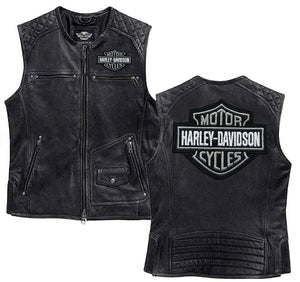 Harley Davidson Men Motorcycle Knuckle Distressed Leather Vest
