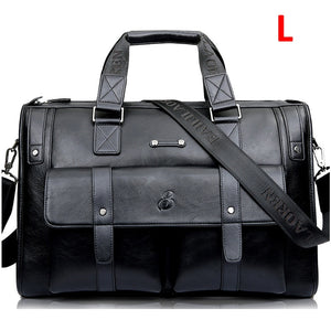 Zee Leather – Men’s Leather Black Briefcase Business Handbag Messenger Bags Male Vintage Shoulder Bag Large Laptop Travel Bags