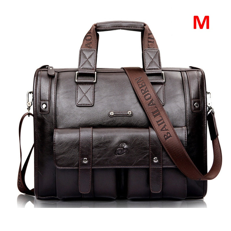 Zee Leather – Men’s Leather Black Briefcase Business Handbag Messenger Bags Male Vintage Shoulder Bag Large Laptop Travel Bags