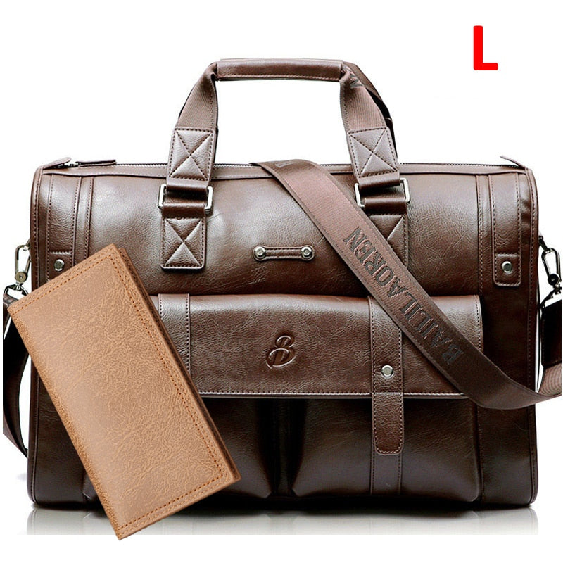 Zee Leather – Men’s Leather Black Briefcase Business Handbag Messenger Bags Male Vintage Shoulder Bag Large Laptop Travel Bags