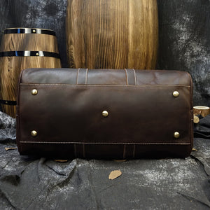 Zee Leather New Fashion Brand Designer Business Trip Travel Bag For Man Outdoor Genuine Leather Shoe Duffle Bag Male Coffee Black
